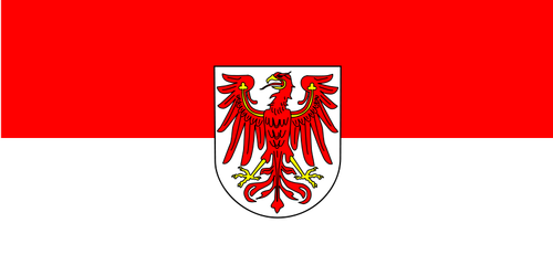 Vlag van Brandenburg vectorillustratie
