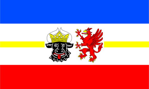 Vlajka vektorový obrázek Meklenbursko – Přední Pomořansko