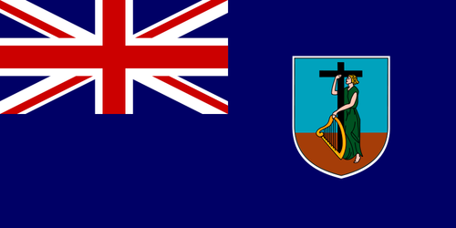 Montserratin vektorikuvan lippu