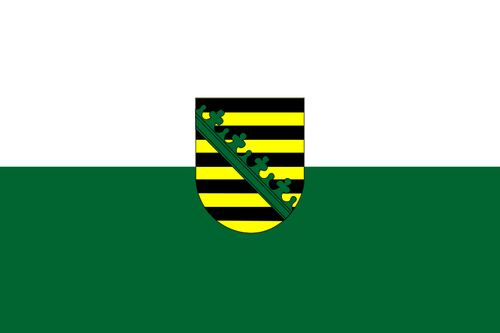 Saxony वेक्टर छवि का ध्वज