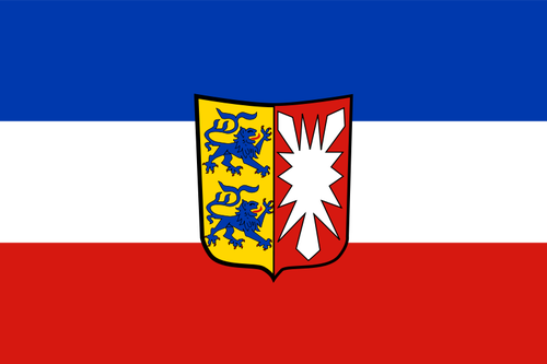 Vlajka vlajka Šlesvicko-Holštýnsko vektorové kreslení