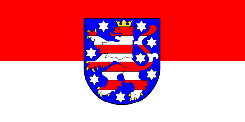 Thuringia वेक्टर क्लिप आर्ट का ध्वज