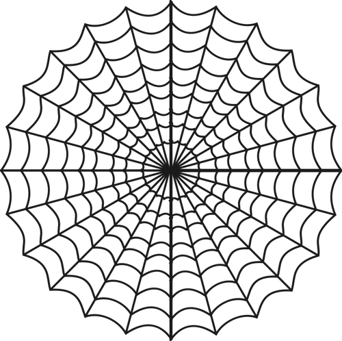 Clipart vetorial da teia de aranha estilizada