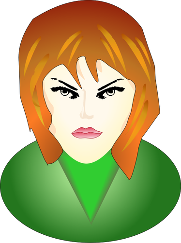 Öfkeli kadın vektör yüzü