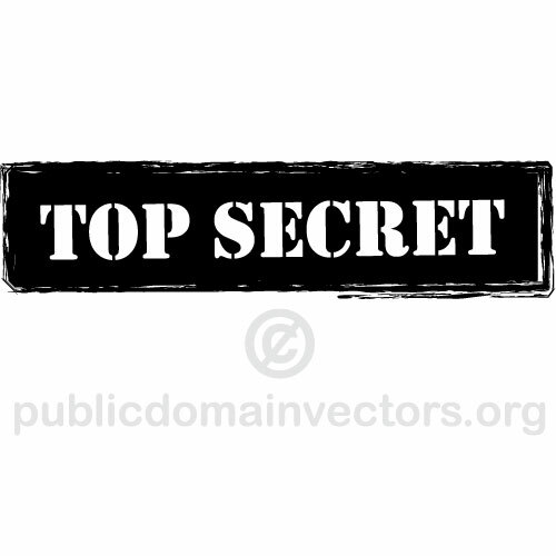 Sello vector "Top secret"