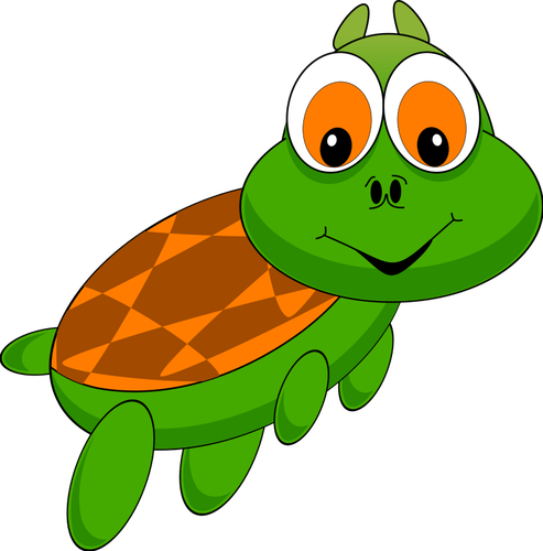 Cartoon-Meeresschildkröte