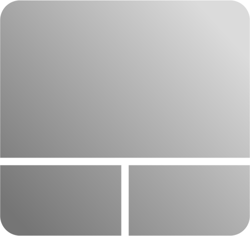 Оттенки серого сенсорной панели значок вектора картинки