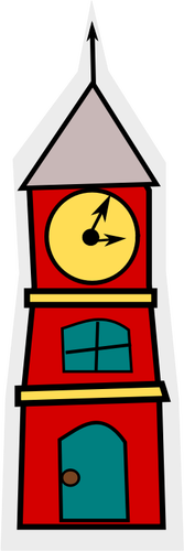 Vektor-Cliparts von Turm mit einer Uhr