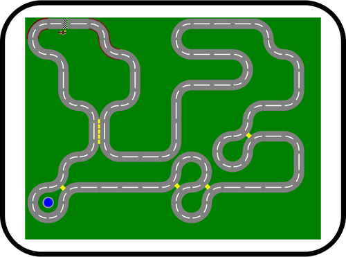 Wacky ilustración de vector Racer web tablero de juego