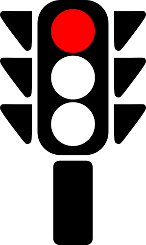 Verkeer semafoor rood licht vector afbeelding