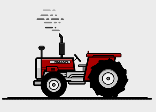 Röd jordbruket maskin