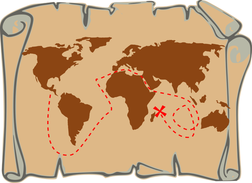 Старый пират карта маршрутов