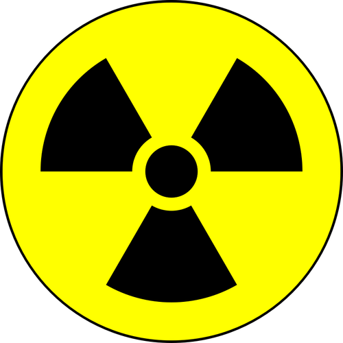 Rundy odpadów jądrowych znak ostrzegawczy wektor wyobrażenie o osobie