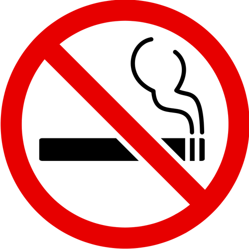 禁止吸烟标志矢量图标