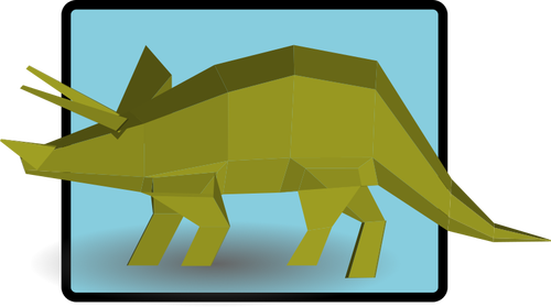 Yeşil triceratops vektör çizim
