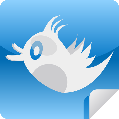 تويتر رمز الطيور صورة المتجه