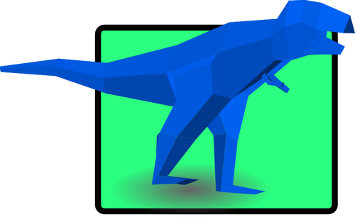 Blue tyrannosaurus vector illustration