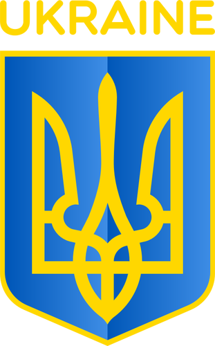 Grafika wektorowa herbu Republiki Ukrainy