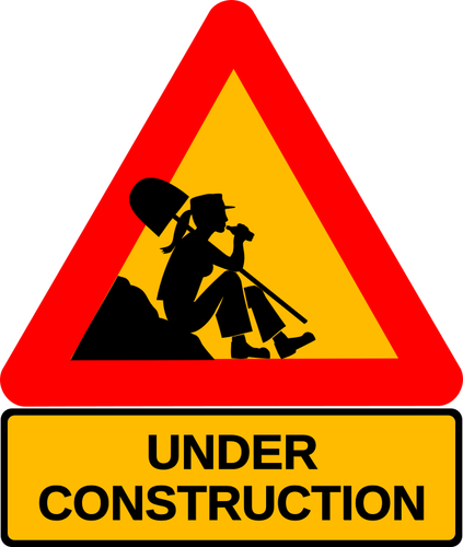Femme sur sous le signe de la construction