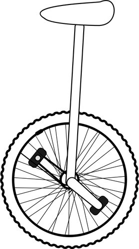 Unicycle linje kunst vektortegning
