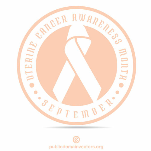 Наклейка с изображением рака матки