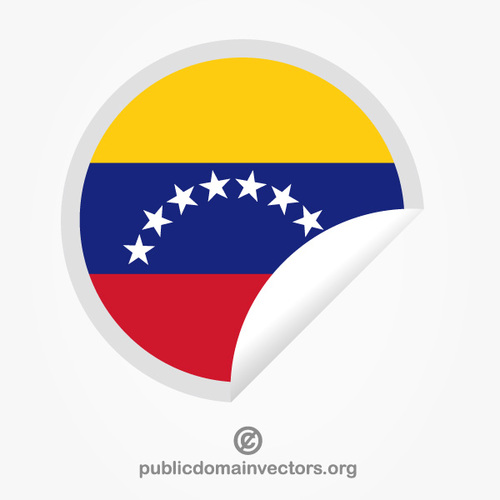 Venezuela bayrağı ile etiket soyma