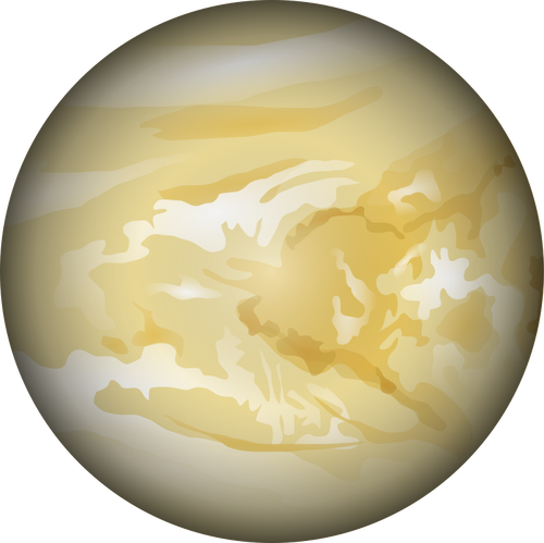 Vector illustration of planet Venus in color