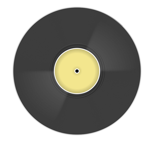 Vector drawing of color vinyl record