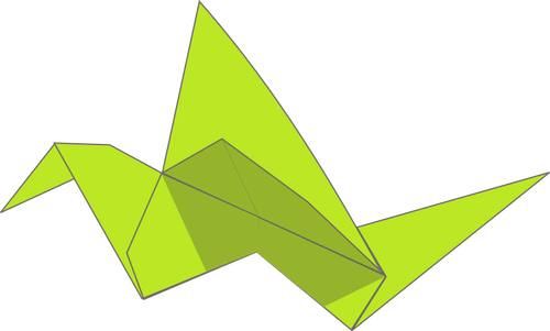 Origami terbang burung warna gambar