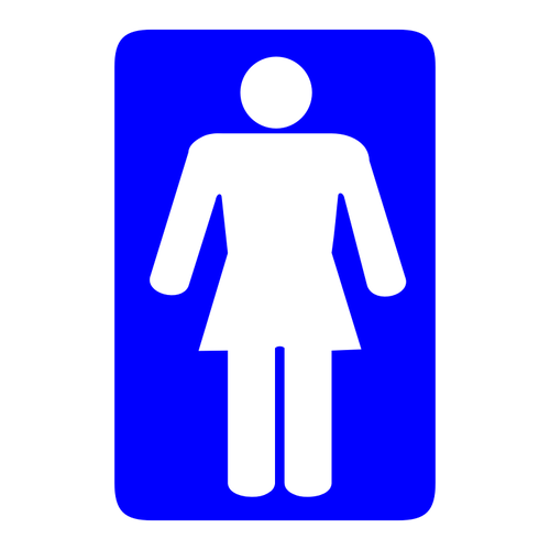 Женский туалет знак Векторный рисунок