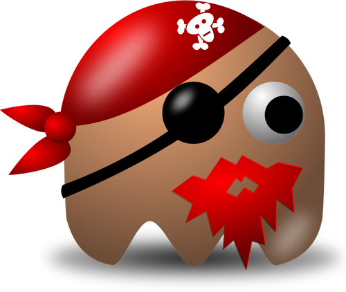 Векторная иллюстрация короля пиратов в форме padepokan