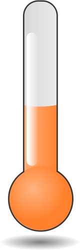 Vektor Klipart teploměr trubice oranžové