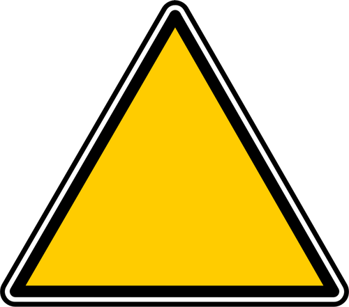 Immagine vettoriale del cartello bianco triangolare