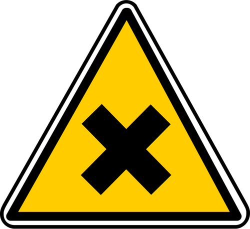 Vektorgrafik med trekantiga X varningssignal
