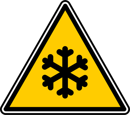Vektor illustration av triangulära frysa varningstecken