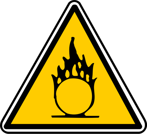 Panneau de signalisation de danger combustible vector image