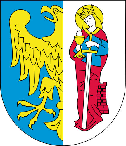 Vector de la imagen del escudo de la ciudad de Ruda Slaska