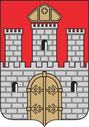 Vectorillustratie van wapenschild van Wloclawek stad