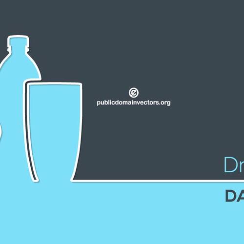 Trinken Sie Wasser-Hintergrund