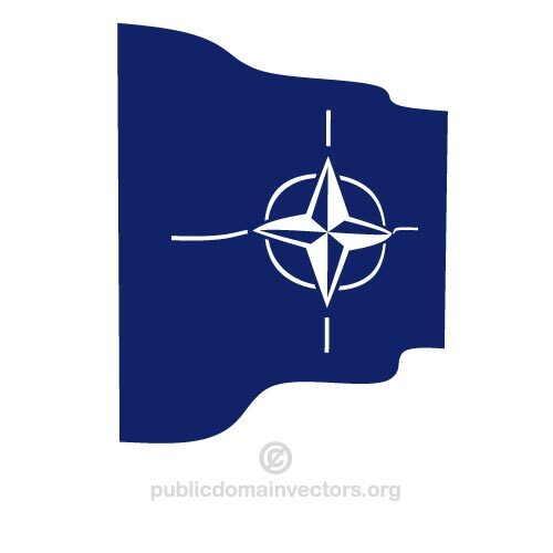 Waving vector flag of NATO