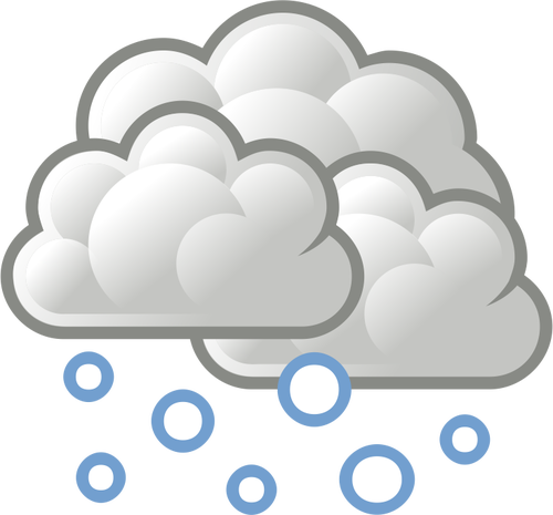 Ikona kolor Prognoza pogody dla grafika wektorowa śnieg