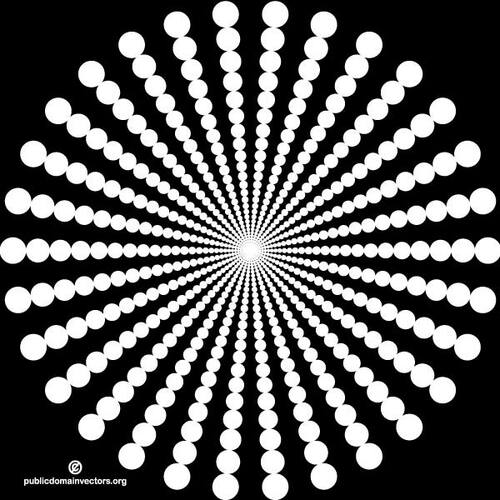 Witte concentrische cirkels