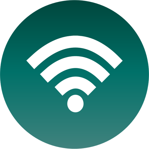 Sygnału WiFi zielony