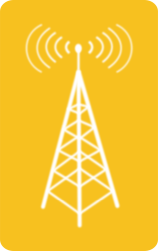 Ilustración vectorial del símbolo azul de Wi-Fi