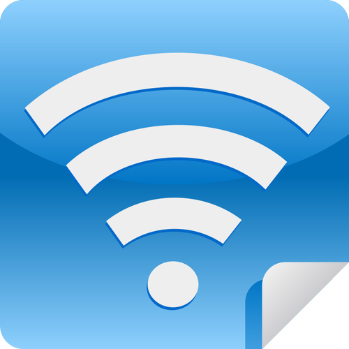 Wi-fi tanda stiker vektor gambar