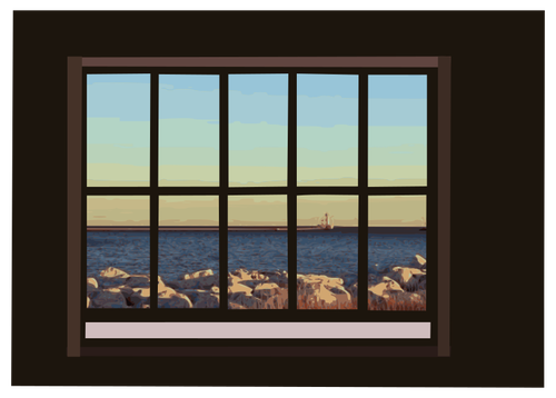 Ocean-view window