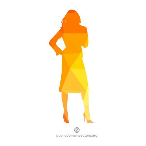 Vrouwelijke persoon vector silhouet