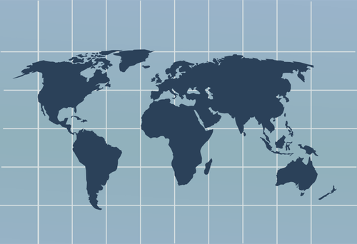 خريطة العالم مع صورة متجه الشبكة