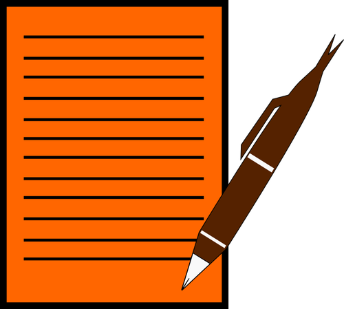Papier en pen symbool