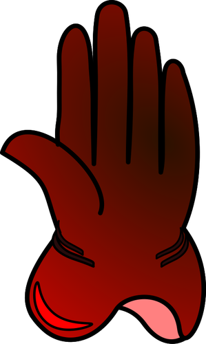 Vector tekening van rode linker handschoen